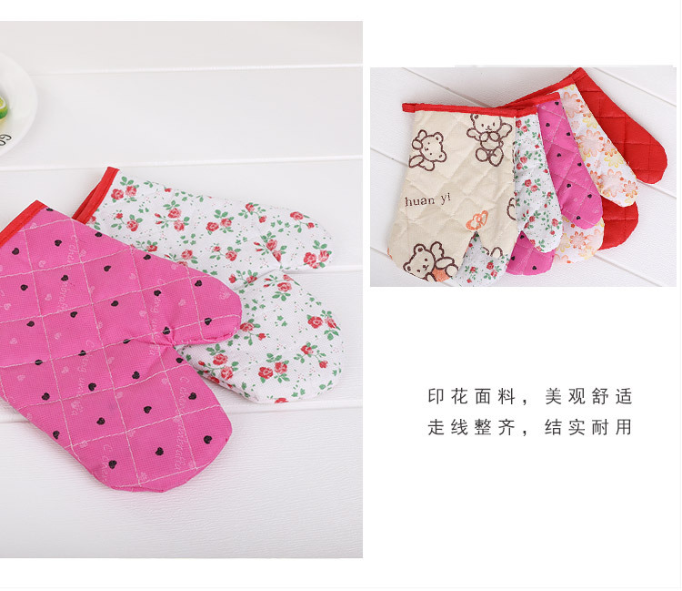 Non-woven fabric microwave gloves for foreign trade, high-temperature resistant baking gloves, heat-insulating and anti-slip gloves pic 13