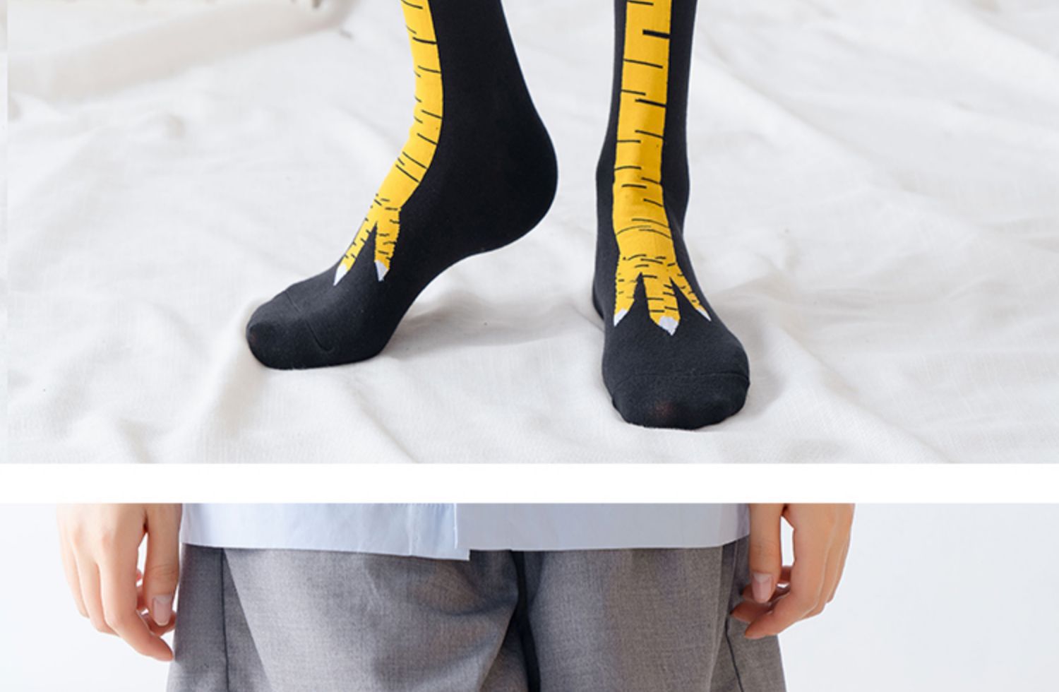 袜子女春秋新款潮流鸡爪袜健身运动休闲袜网红抖音搞怪瘦腿过膝袜详情9