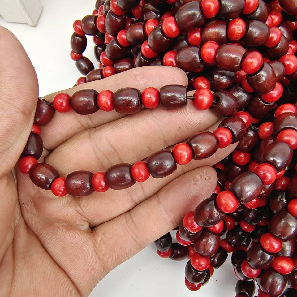 New colored beaded wood bracelet, wooden bracelet accessory, jewelry, exquisite bracelet, one-yuan and two-yuan small gift pic 17