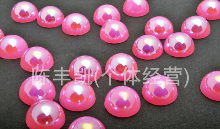 AB Water Lily, AB semi-circular pearl, mobile beauty, AB semi-circular pearl, diy nail art, pearl accessories, flat bottom pic 45