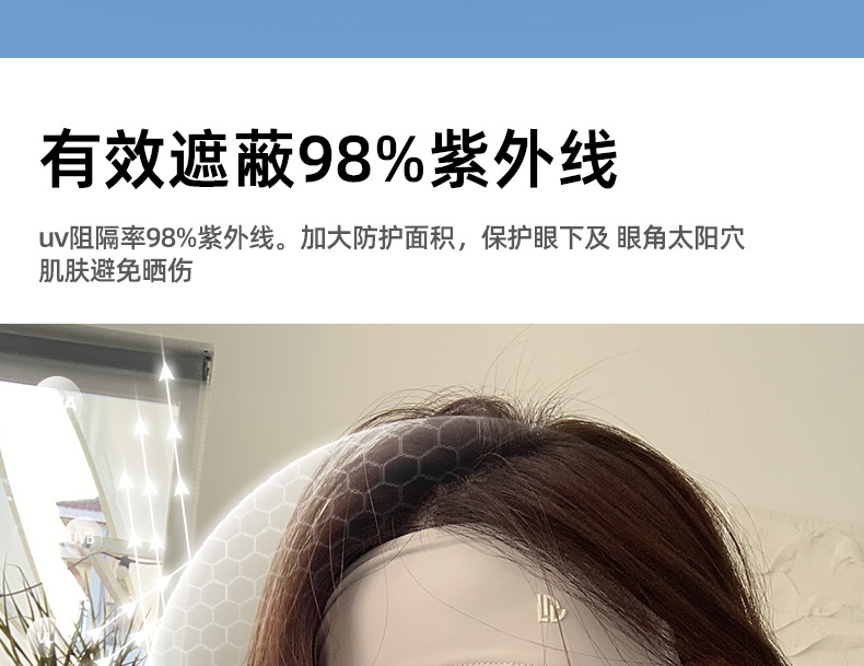 全脸防晒面罩夏季百搭防紫外线透气遮阳防晒口罩原纱冰丝脸基尼详情5