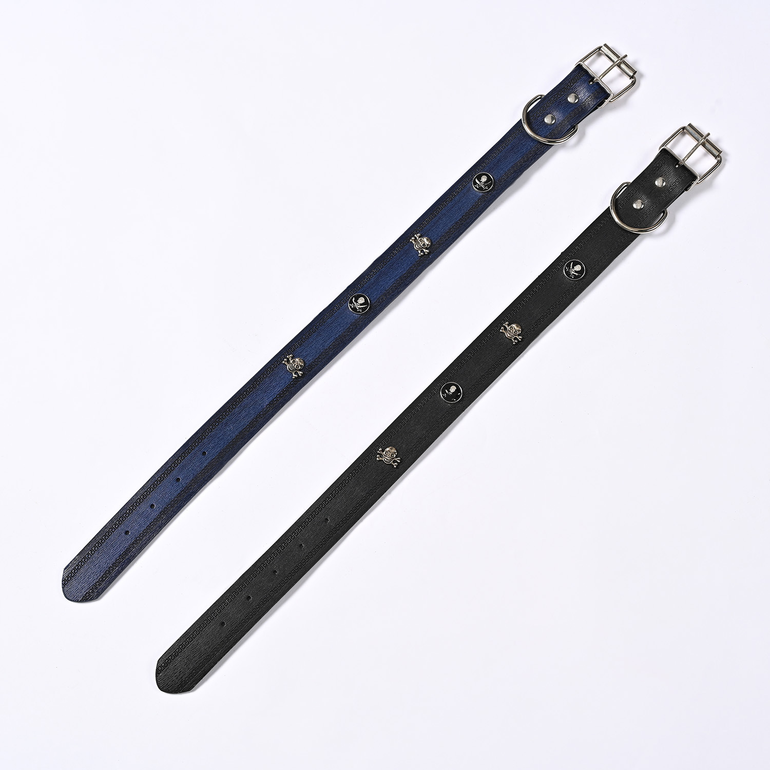 New cross-border skull PU pet collar, large dog neck collar, leather pet collar, adjustable wholesale pic 6