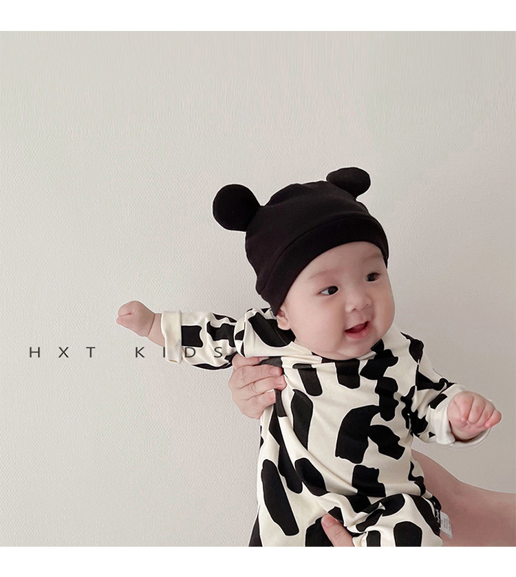 Sombrero de bebé estilo de otoño ins coreano recién nacido bebé súper moe puede cuidar halomen otoño e invierno oso manga gorro marea pic 5