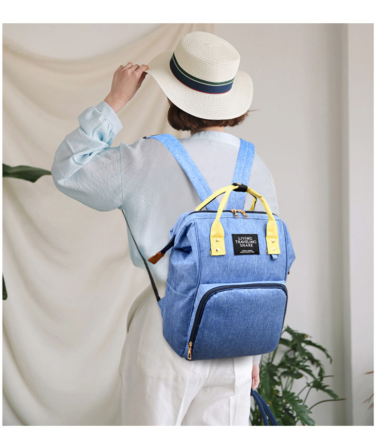 New Korean-style fashionable two-piece set of mother and baby bag, large-capacity multi-functional mother and baby bag, and double-shoulder mommy bag for going out pic 13