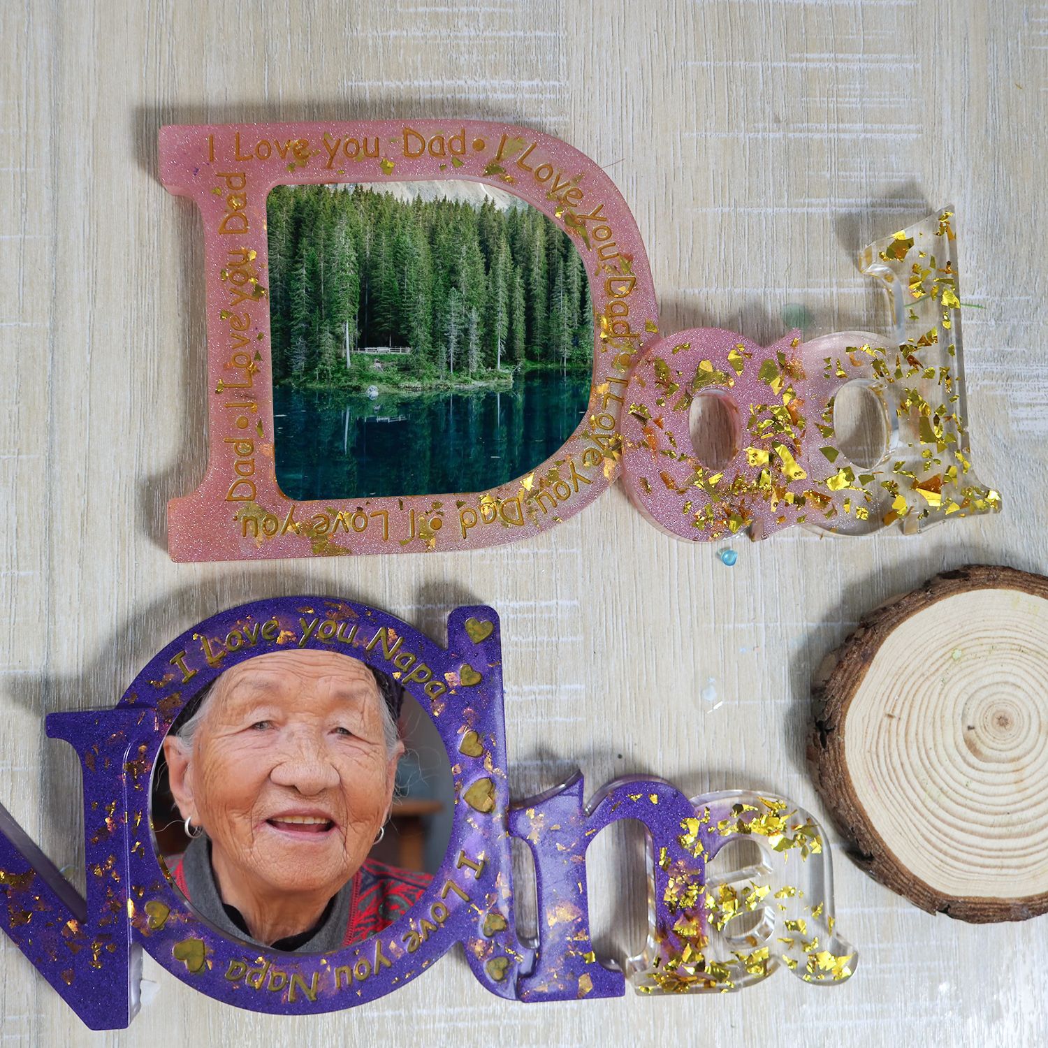 diy滴胶模具家庭成员family立体相框硅胶模具跨境专供详情15