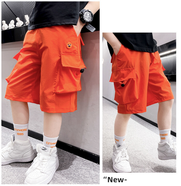 The 2022 new summer loose and stylish cotton capri shorts for boys are a trend of casual summer pants for middle-aged children pic 91