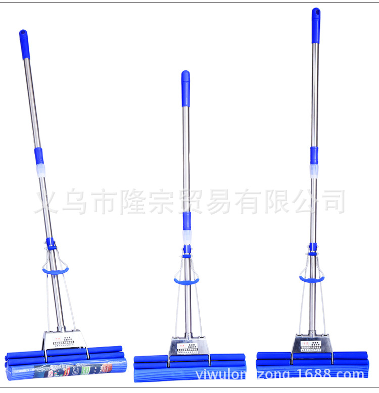 Xijin 602 Double water-Absorbing 38 cm Rubber cotton mop, stainless steel Double roller water-absorbing mop pic 15