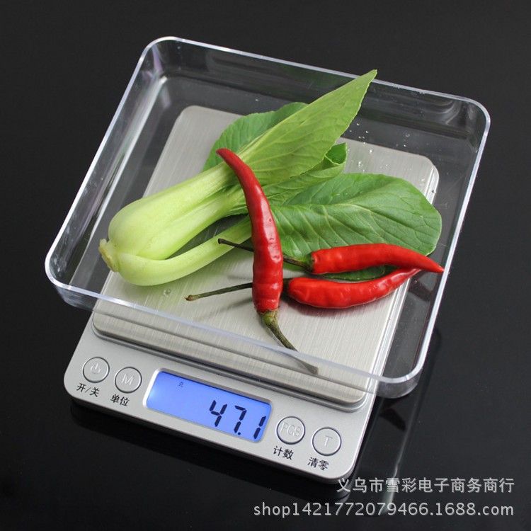 Factory direct supply i2000 electronic jewelry scale, kitchen rechargeable food scale, portable baking scale, electronic scale platform scale pic 9