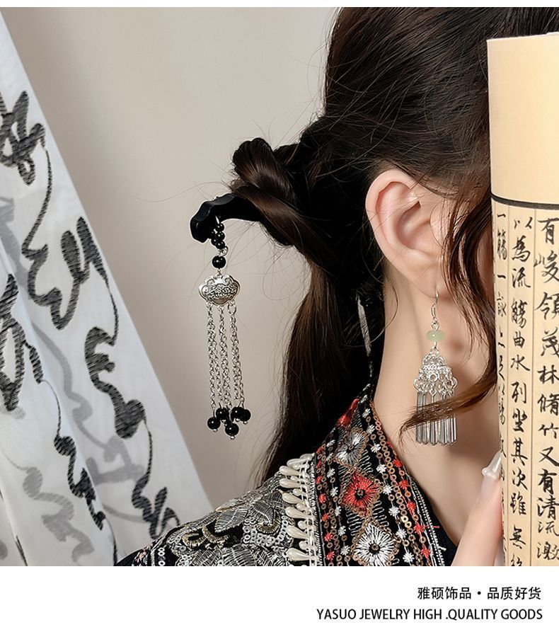 古风黑檀木发簪女新中式高级感后脑勺盘发簪子汉服发钗马面裙头饰详情5