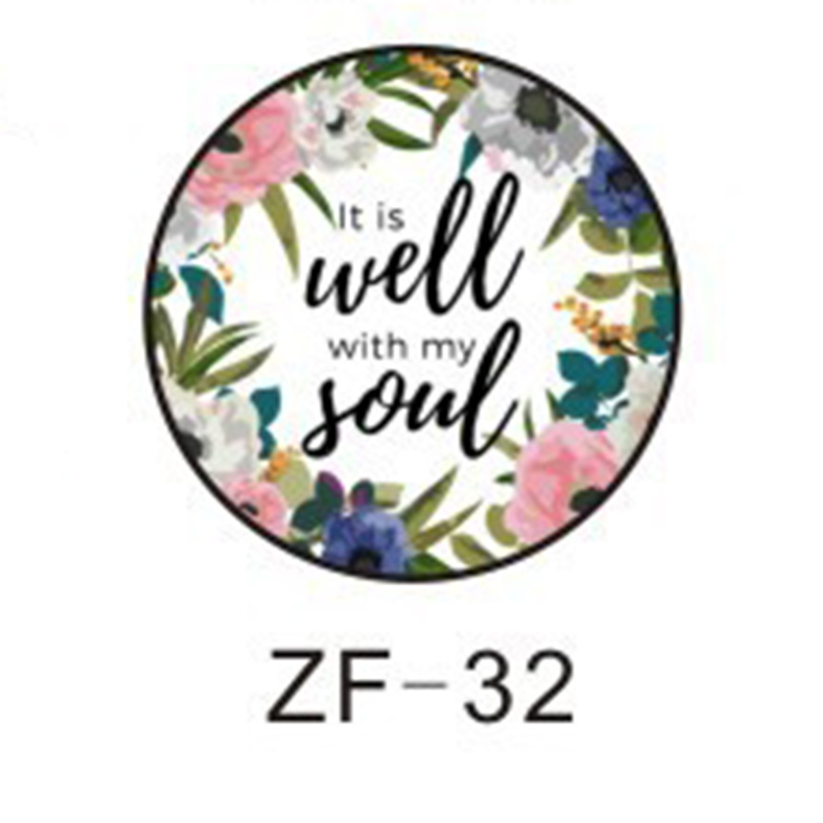 时光宝石水晶玻璃花环励志系列亚马逊diy饰品配件英文图案徽章详情38