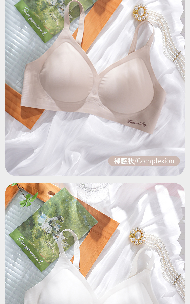 调整型无钢圈透气聚拢小胸收副乳无痕汕头内衣薄款夏季美背文胸女详情21