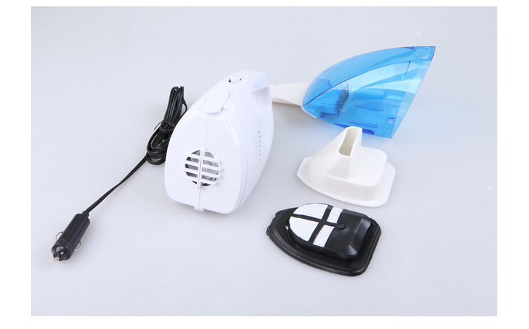 干湿两用车载迷你汽车吸尘器 便携式车用清洁小蓝白吸尘器 外贸详情3