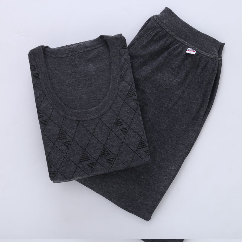 秋衣秋裤男士套装薄款打底保暖内衣线衣线裤内衣中青老年棉毛衫详情4