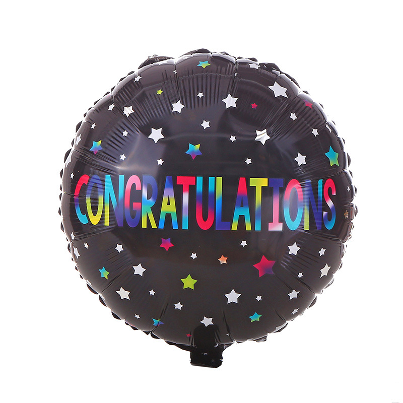 跨境新款横幅5球铝膜气球套装黑色氛围气球生日聚会派对装饰气球详情6