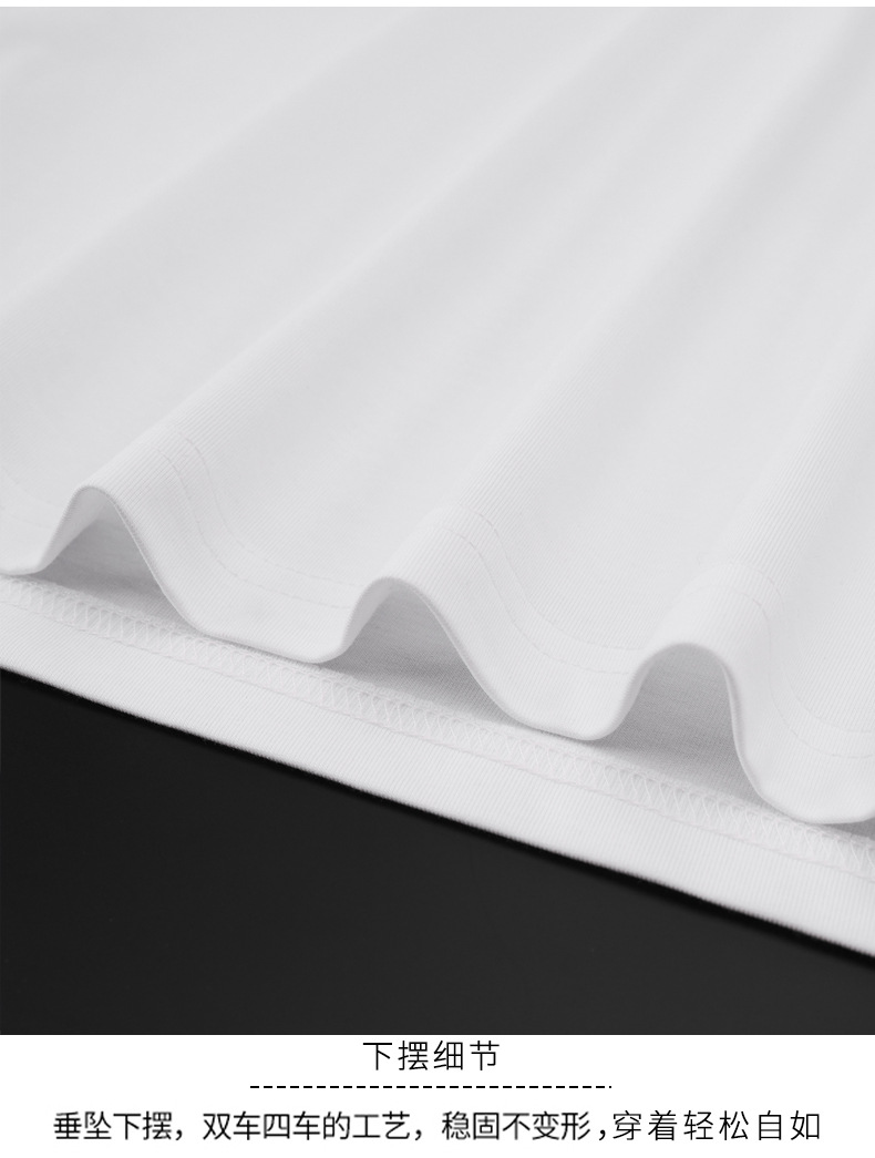 Summer thin short-sleeved T-shirt for men, light luxury and slim fit, ice silk cotton high-end letter printed round-neck T-shirt, trendy top pic 26