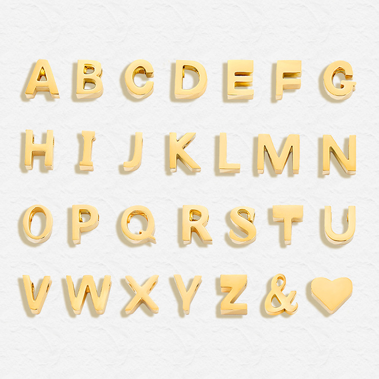 eManco offers stainless steel letter pendant accessories, including 26 English letter pendants and diy jewelry accessories pic 18