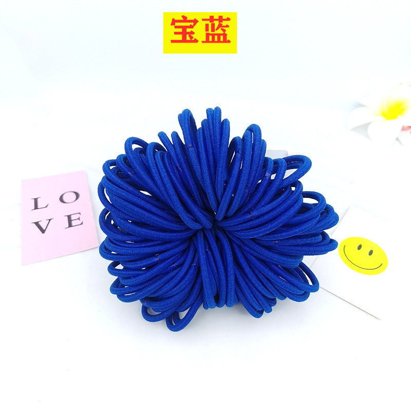Wholesale of 4MM thick hair ties, colorful high-elasticity hair ties, rubber bands, basic hair bands and hair accessories from Europe and America pic 41