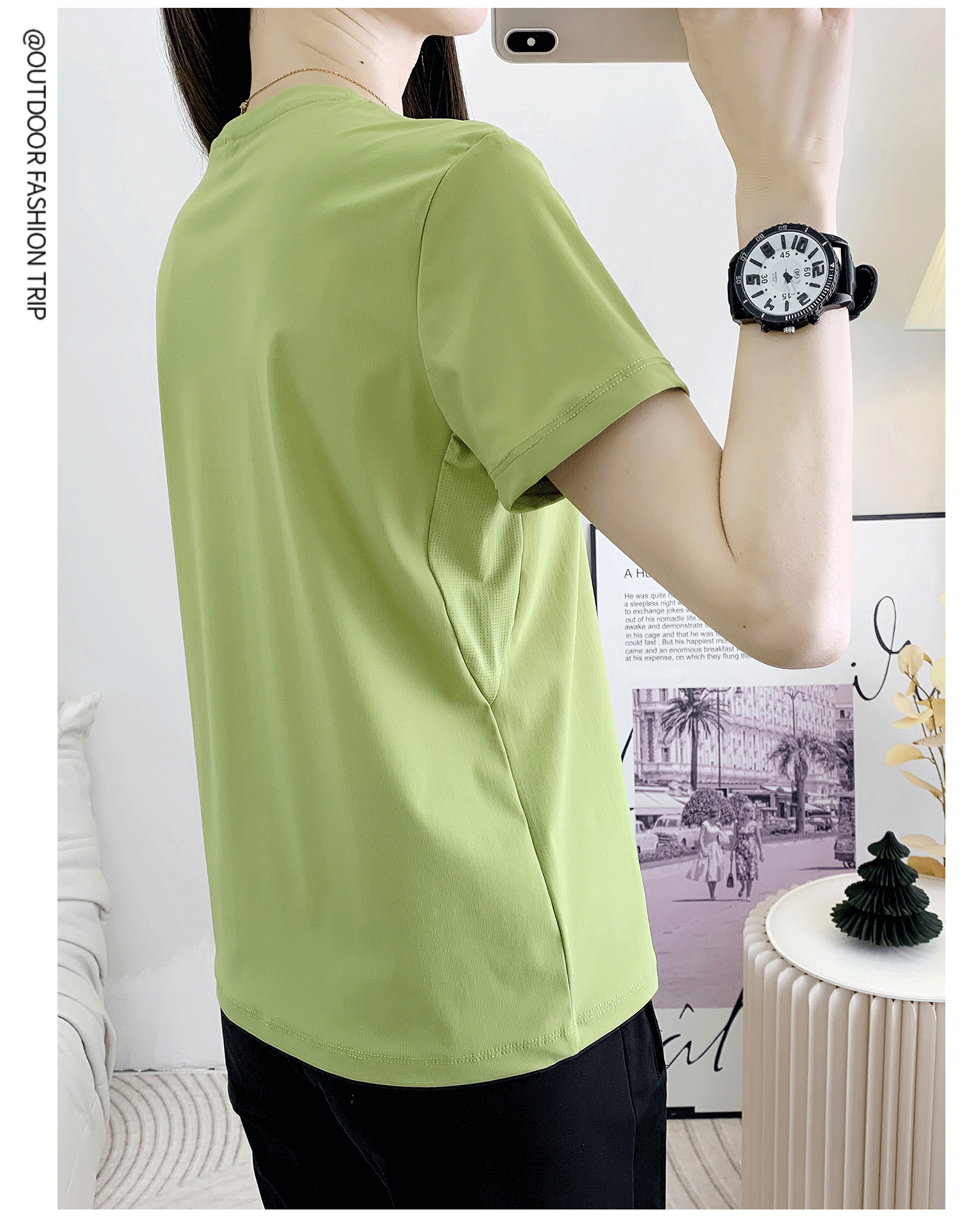 速干衣女短袖冰丝快干衣服批发户外运动跑步快干透气圆领t恤衫男详情45