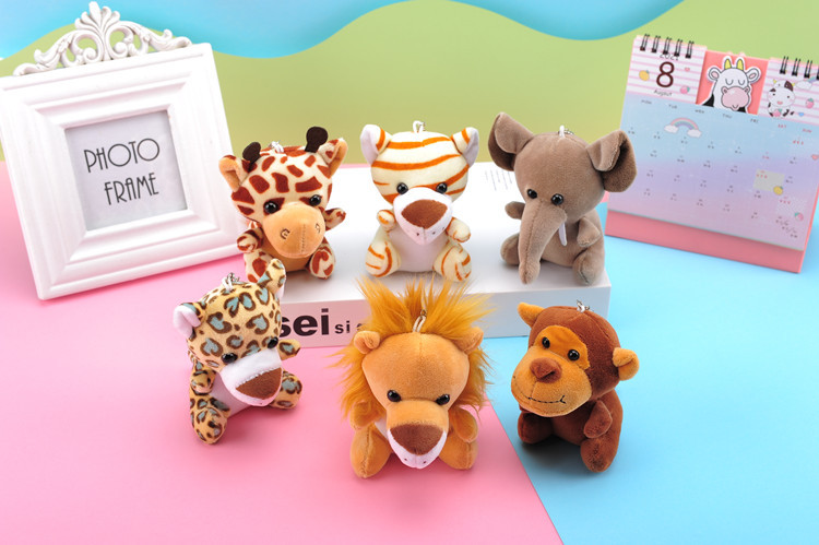 Wholesale of new cross-border animal plush toys, dolls, small pendants, clothing, bags and accessories for elephants, lions and tigers pic 2