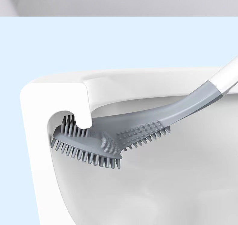 Golf silicone toilet brush, a household toilet cleaning wonder without blind spots, wall-mounted bathroom cleaning brush pic 11