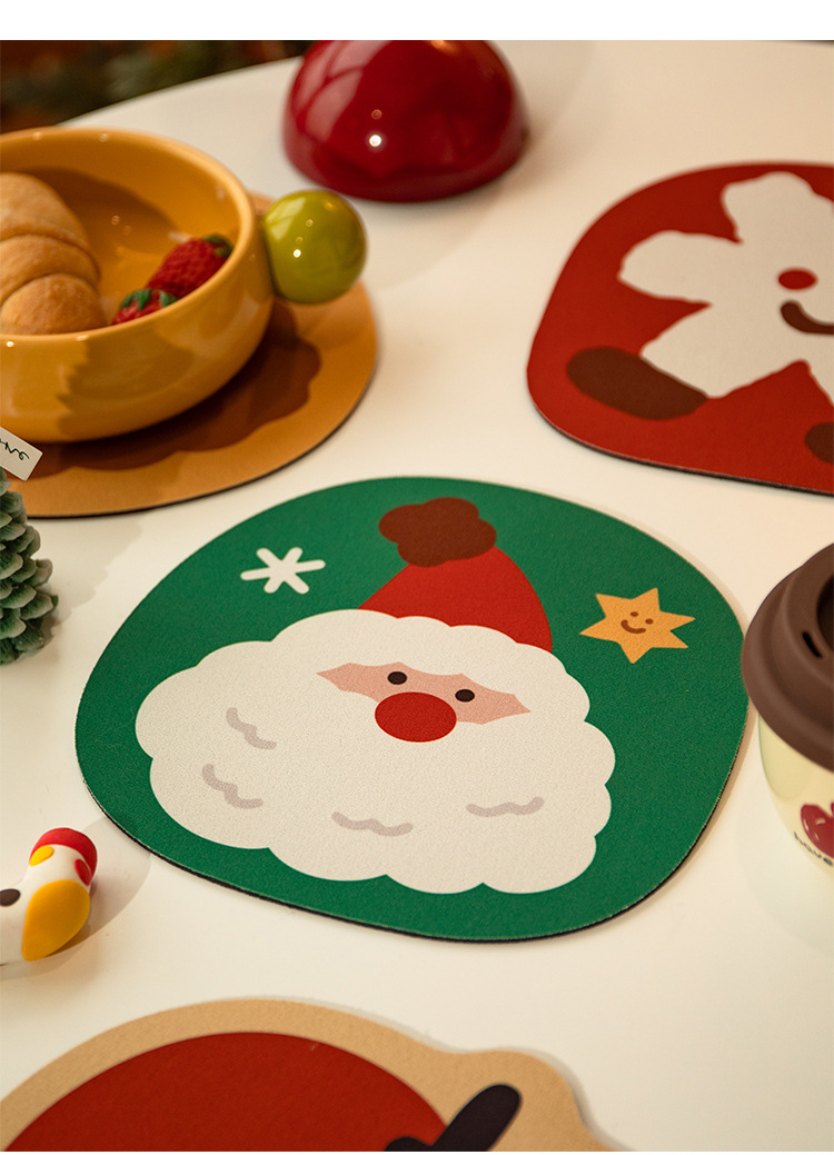 圣诞节老人硅藻泥隔热垫防烫垫桌垫多功能鼠标垫台面垫子布置用品详情10
