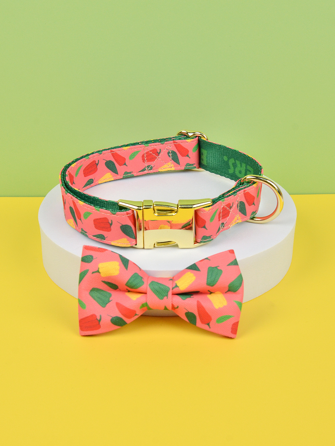 唛迪跨境新品春夏INS风重工合金配件蝴蝶结宠物猫狗项圈脖圈套装插扣金属宠物项圈详情12