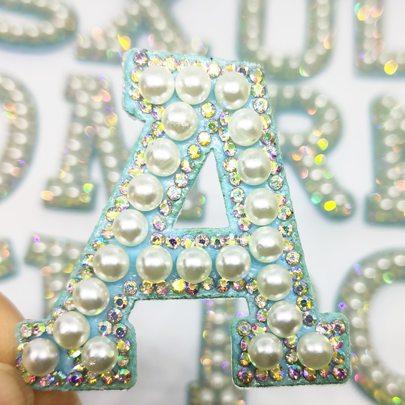 Cross-border hot diamond English pearl letter fabric pasted clothing accessories with adhesive backing 5mm pearl decoration factory DIY nail pearl wholesale pic 23