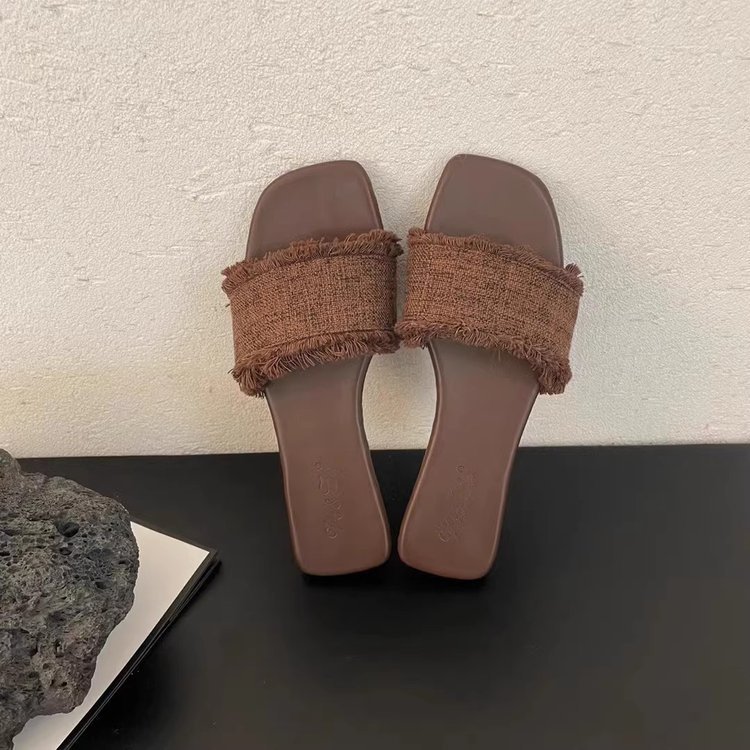 Fairy-like summer retro style, cross-belt Roman shoes, beach shoes, soft-soled open-toe one-shoulder strap sandals for women pic 1