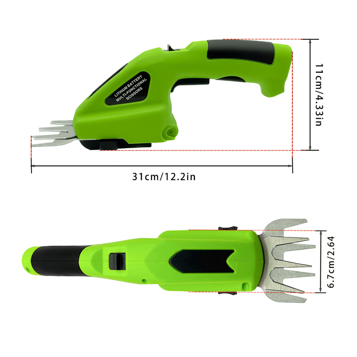 Electric fence shears, rechargeable pruning shears, lawn mowers, lithium battery-powered one-handed hedge trimmers, gardening and garden tools pic 3