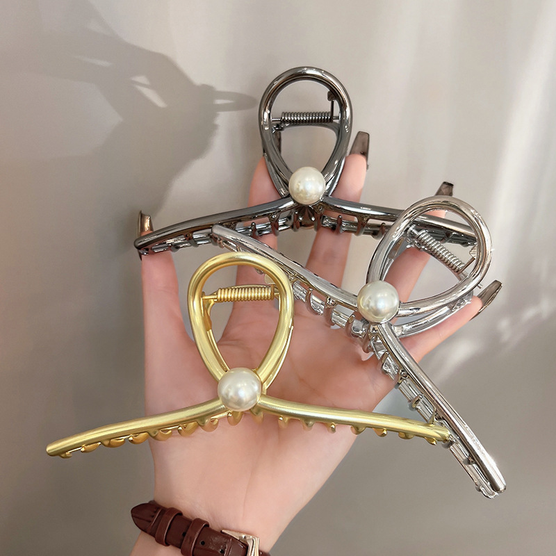 韩国不规则几何金属发夹时尚高级感抓夹鲨鱼夹冷淡风个性发饰批发详情18