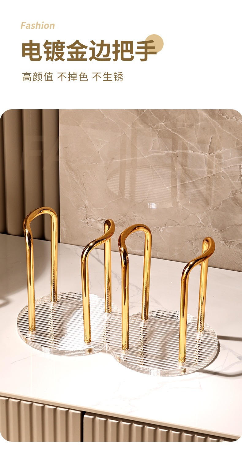 轻奢纸杯架取杯器一次性杯子架家用亚克力桌面茶杯水杯收纳置物架详情8