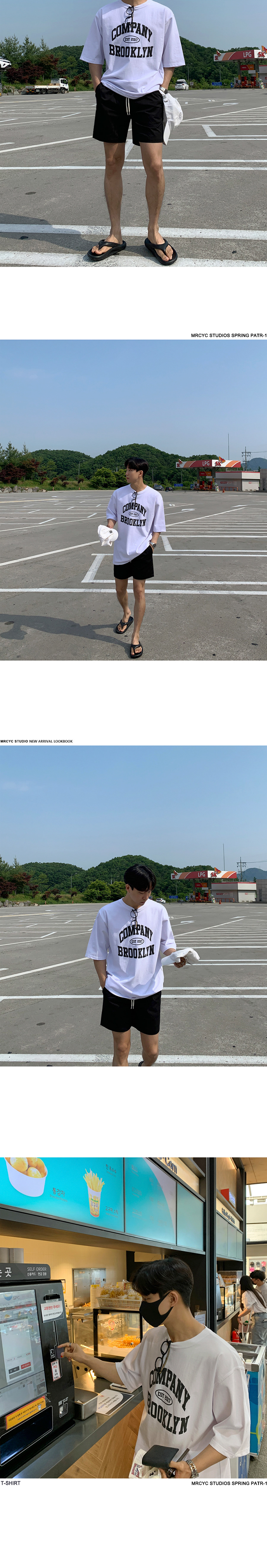 MYQ克莱因蓝短袖T恤男款夏季韩版潮流字母发泡印花纯棉半袖体恤详情10