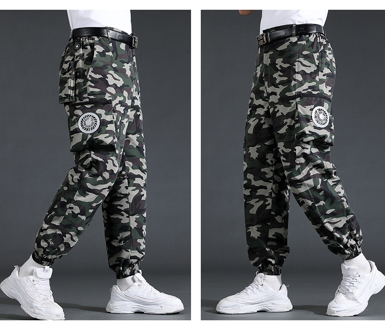 夏季新款降温防暑空调裤户外高温制冷带风扇工装裤劳保电焊工作裤详情15