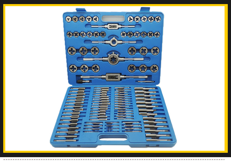 Complete set of taps and dies 110pc taps and dies set, hand wrenches, dies and winches 110 pieces set of taps set pic 59