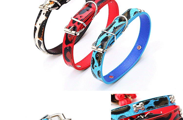 Direct sales from pet supplies manufacturers: Leopard print dog collars, dog collars, dog chains in stock for wholesale pic 33