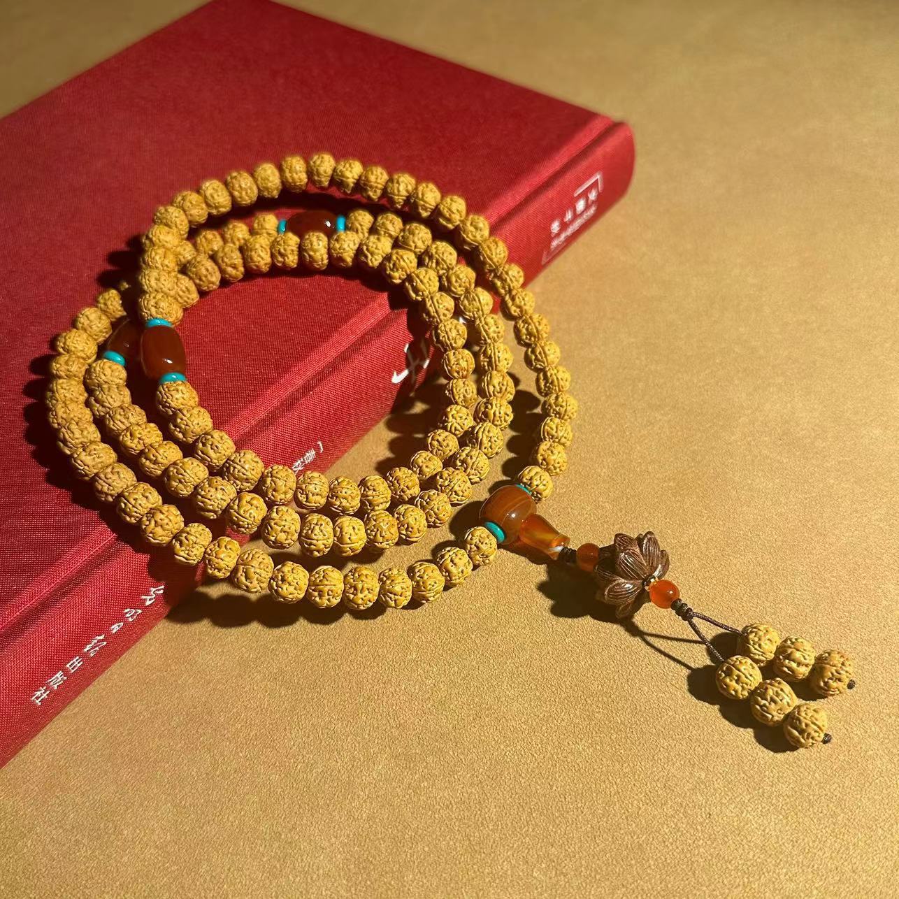 Nepalese Vajra Bodhi 108 prayer beads, carefully selected five-petal flesh texture small Vajra Bodhi beads, multi-ring bracelet, ethnic style Bodhi bracelet, cultural and artistic bracelet, cultural and artistic prayer beads bracelet, wholesale beads pic 22