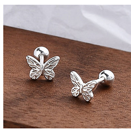 999 square color diamond screw stud earrings, simple and delicate, pure silver, sweet and elegant, forest-style ear-nourishing earrings pic 7