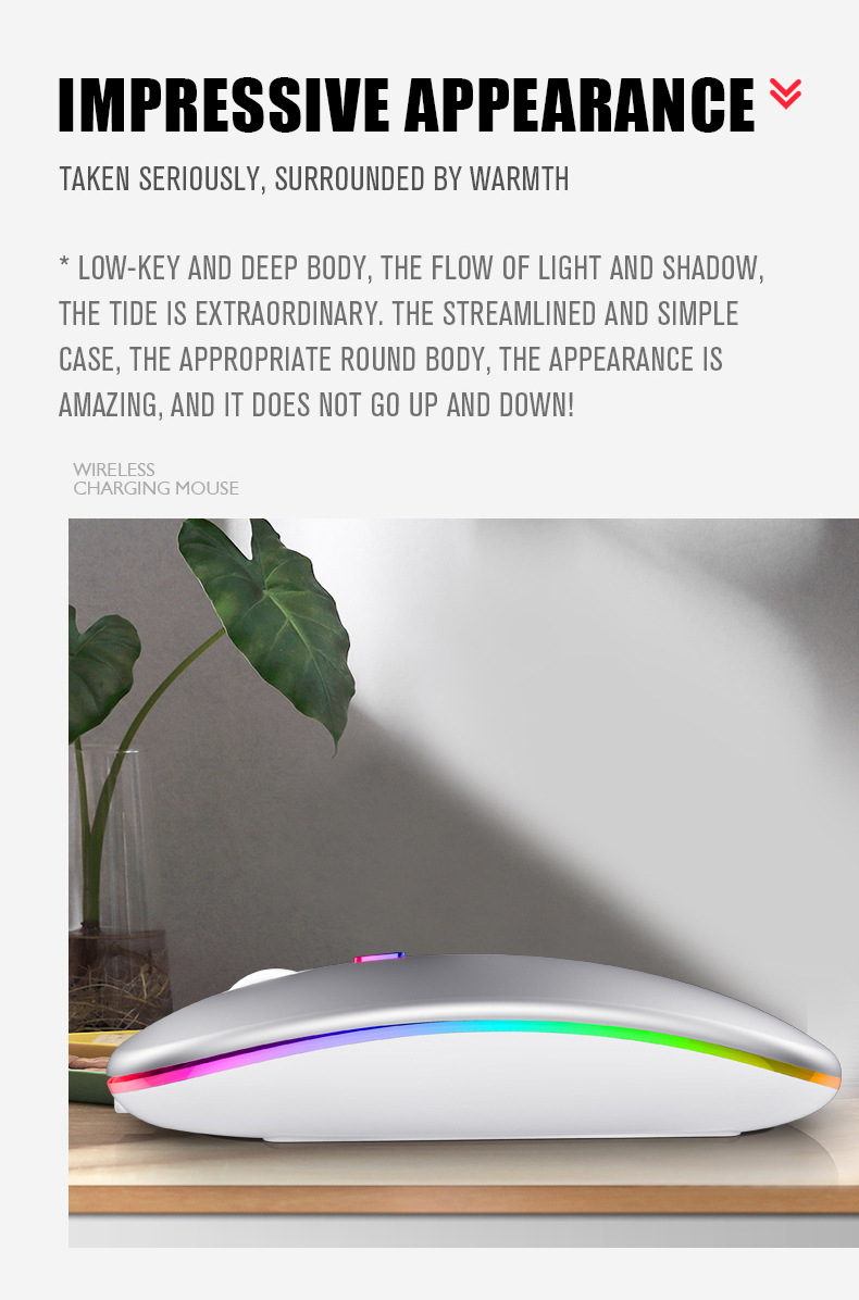 跨境现货 蓝牙充电发光三模无线鼠标Wirelessmouse工厂家批发详情43