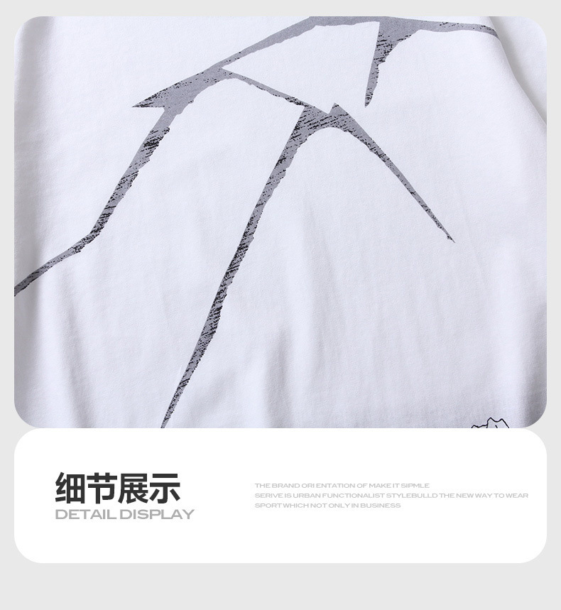 短袖t恤男士夏季新款潮牌ins休闲半袖体恤衫火山岩印花男装上衣服详情39