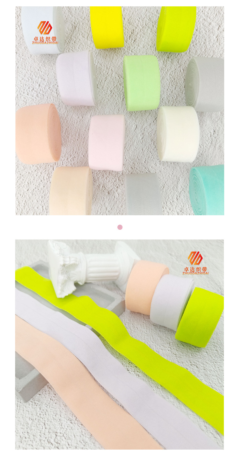 In stock: 1250 color 1cm and 2cm folded, 7070, flat nylon underwear with edge straps, elastic bands, sock cuffs, and rolled edges pic 22