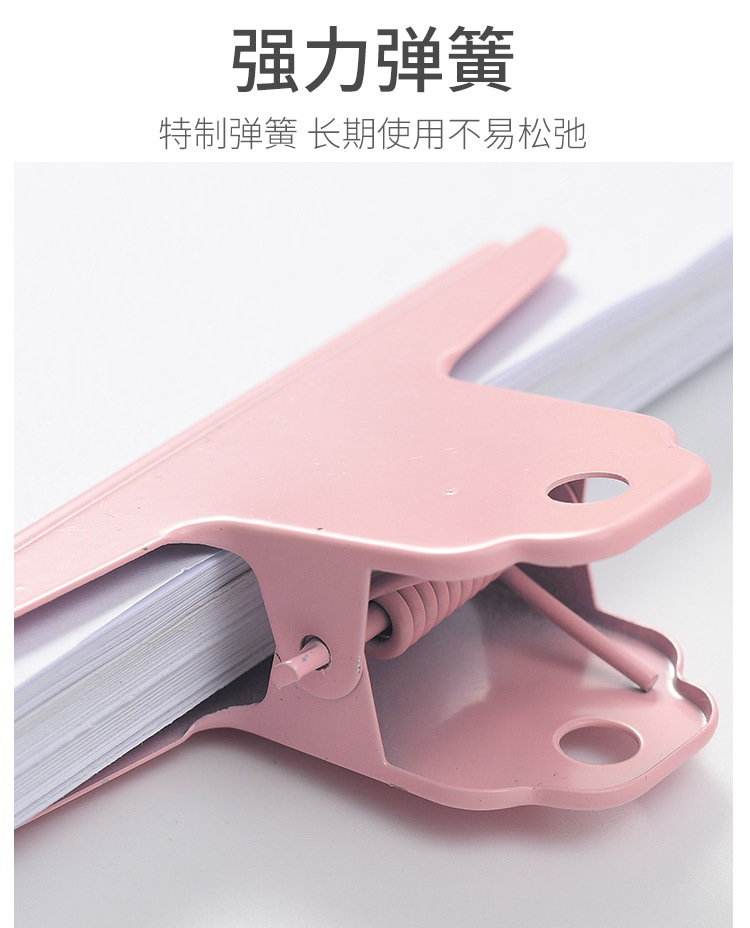 Powerful multi-specification and large-sized mountain-shaped clips, thickened macaron-colored steel clips for documents and office storage clips pic 11
