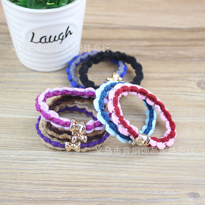 Wholesale of Korean-style hair ties, bow ties, elastic bands, hair bands and hair accessories, 1-yuan store, street stall supply pic 4
