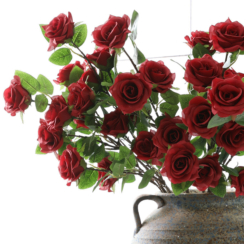 Artificial flowers: 7 roses, artificial flowers, home decoration, wedding decoration, landscaping, flower art, silk flowers, roses pic 5