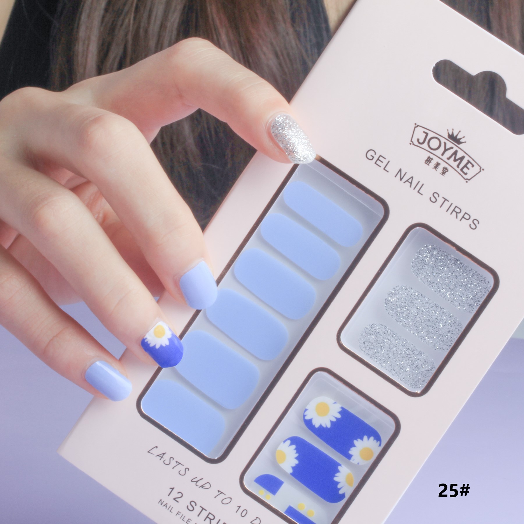 Custom-made 12-piece box set of waterproof nail stickers that are popular among Internet celebrities pic 37