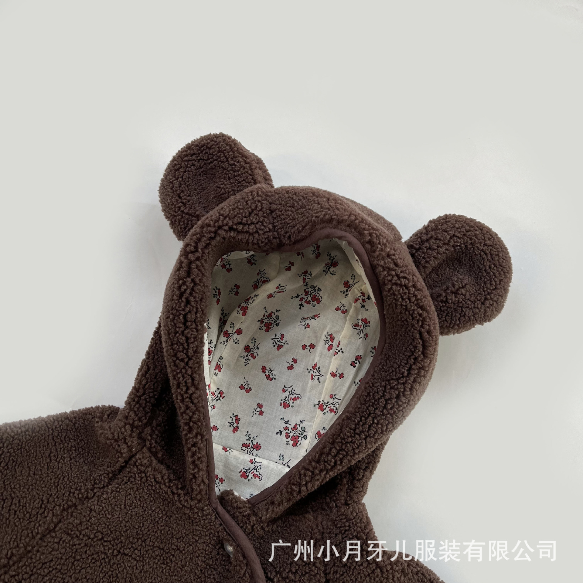 MiniCowMother cute floral imitation lambskin one-piece coat for boys, girls and children, solid-colored cotton coat for children pic 31