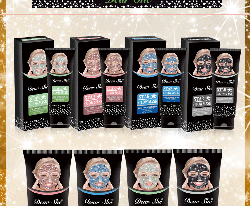 Dear She Pink Starry Sky Peel-off Blackhead Mask Dead Skin Moisturizing and Hydrating Peel-off Mask pic 8
