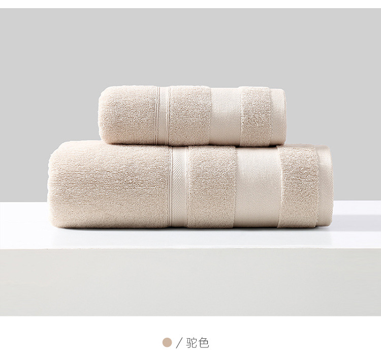 新款外贸大尺寸浴巾吸水男女通用100%纯棉加厚大浴巾套装详情6