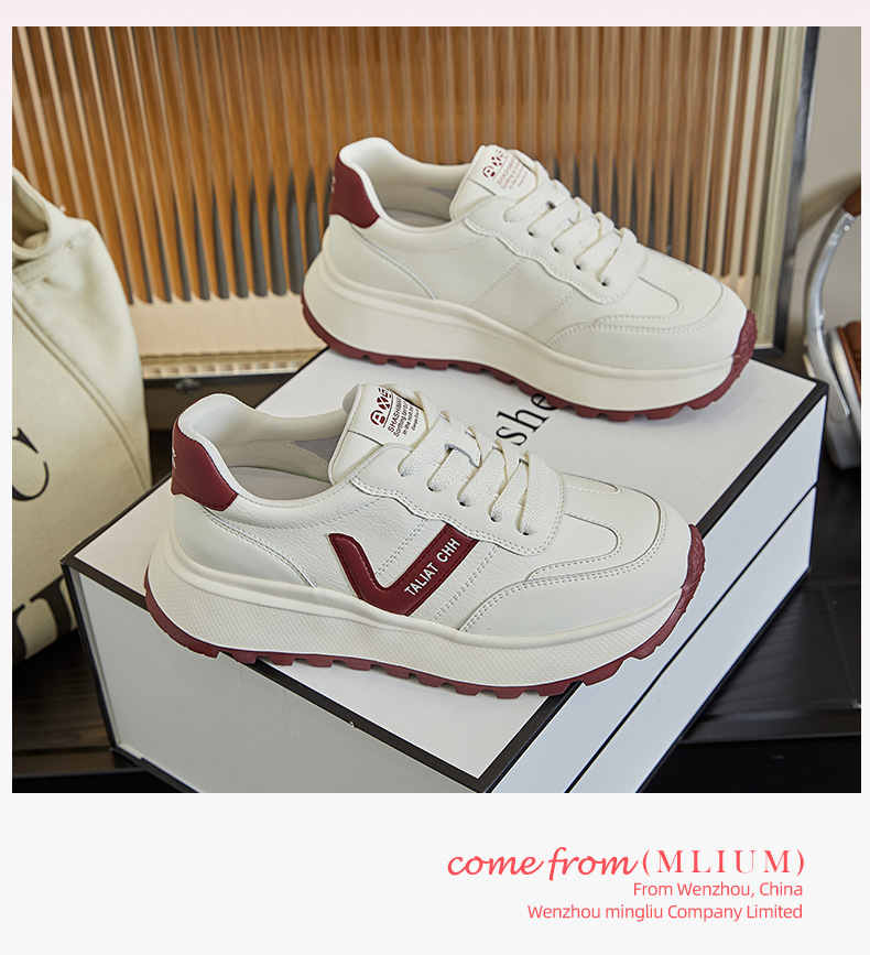 发泡底真皮阿甘鞋2025春季新款厚底增高运动鞋休闲女鞋百搭小白鞋详情32
