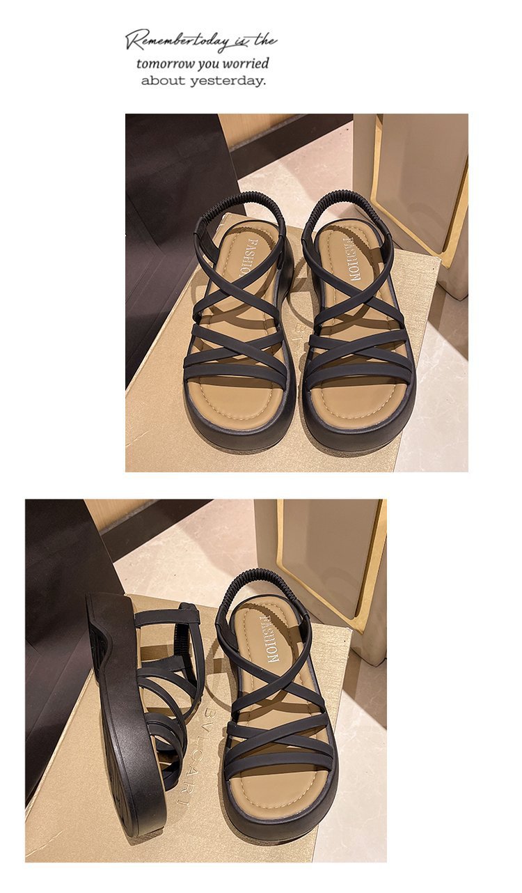 厚底松糕凉鞋女2024年夏季新款韩版小个子交叉细带高跟罗马鞋详情19