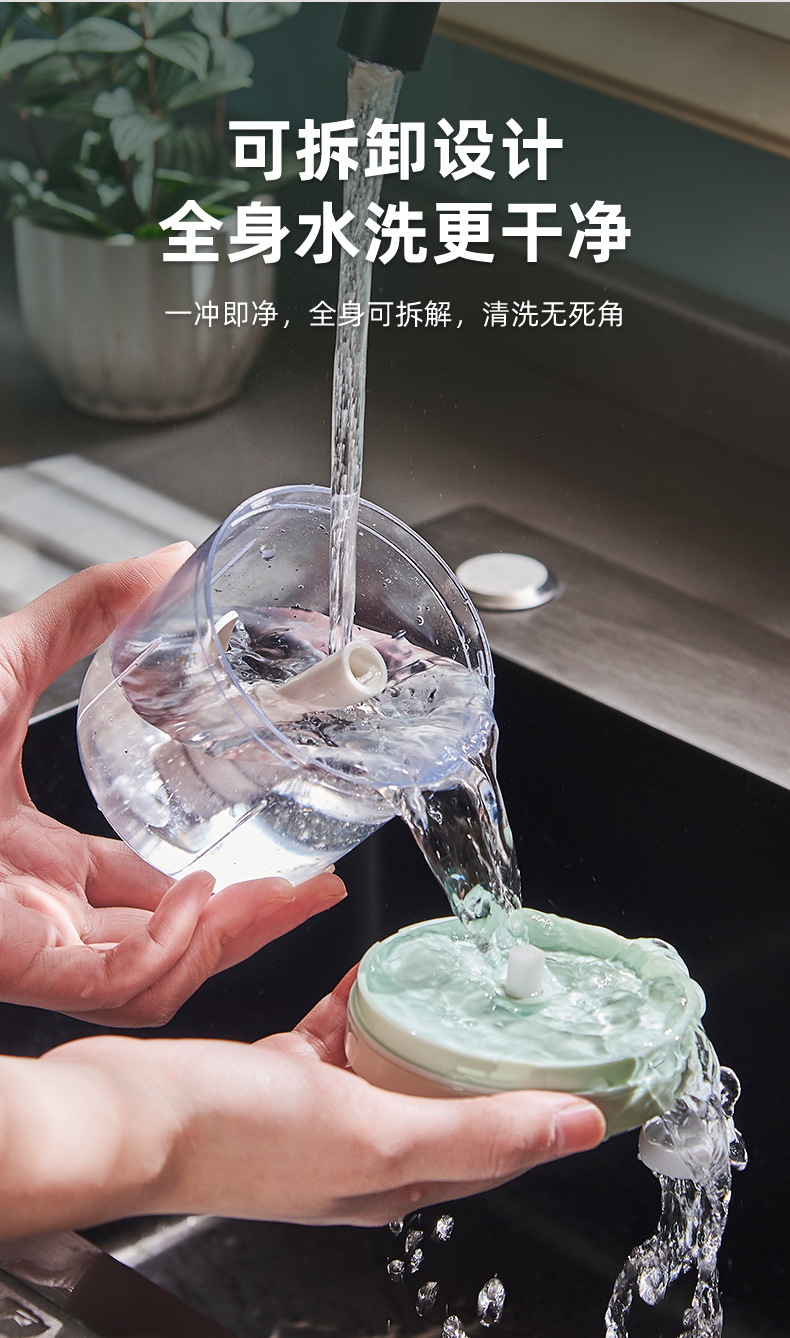 新款家用多功能卡通印花捣蒜器厨房手动拉蒜器宝宝辅食搅拌料理机详情14
